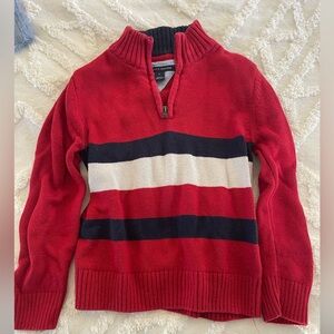 Tommy Hilfiger Red Half-Zip Sweater